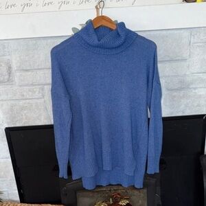 Blue Turtleneck Sweater